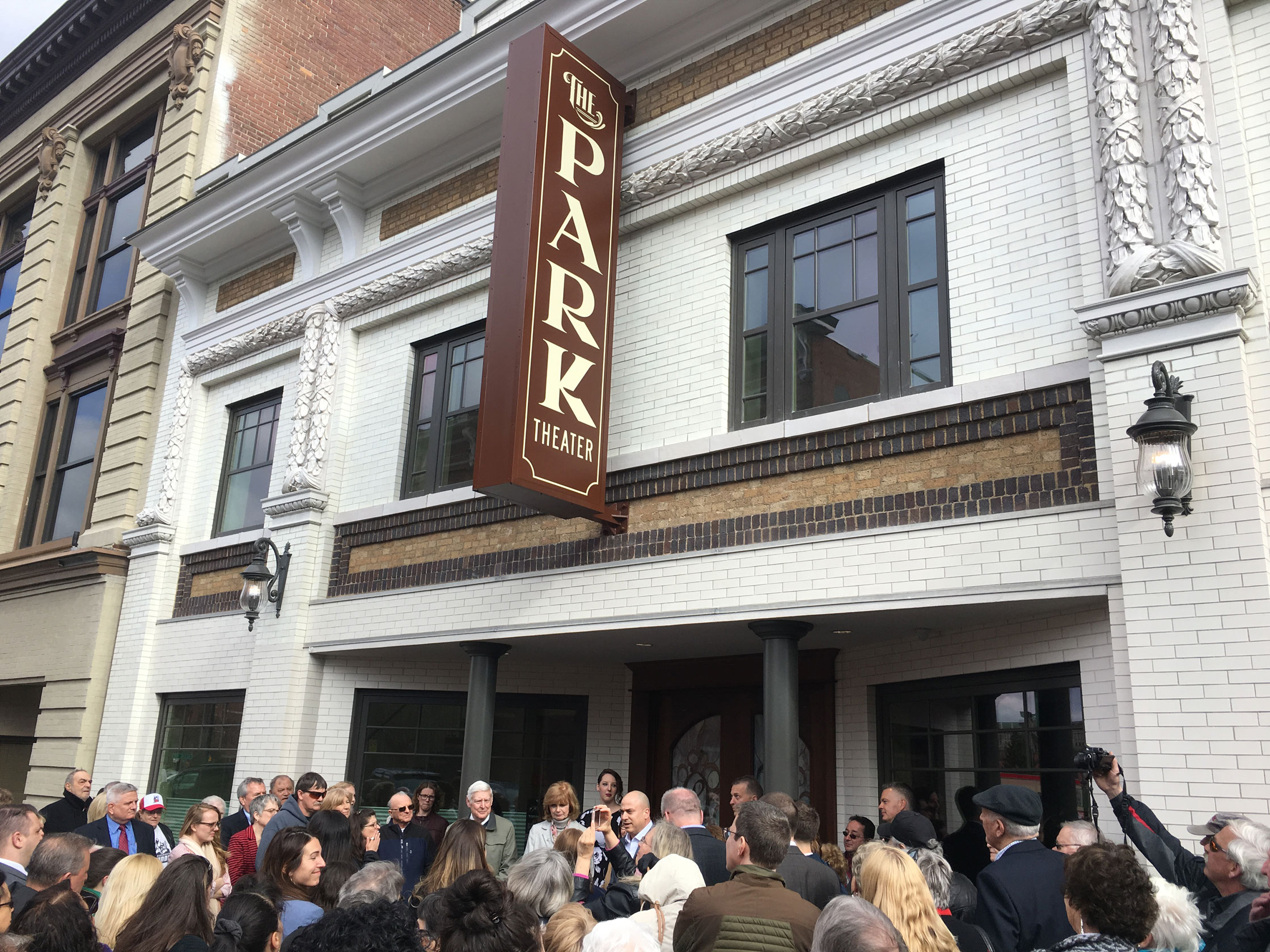 The ribbon cutting ceremony for the opening of the newly renovated, historic Park Theater in Glens Falls, New York. 