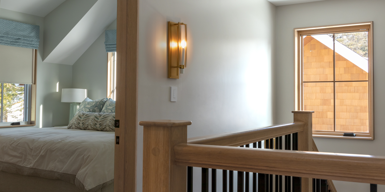 harpers-fin-guest-staircase The first guest bedroom is on the North Side of the house and right at the top of the stairs.
