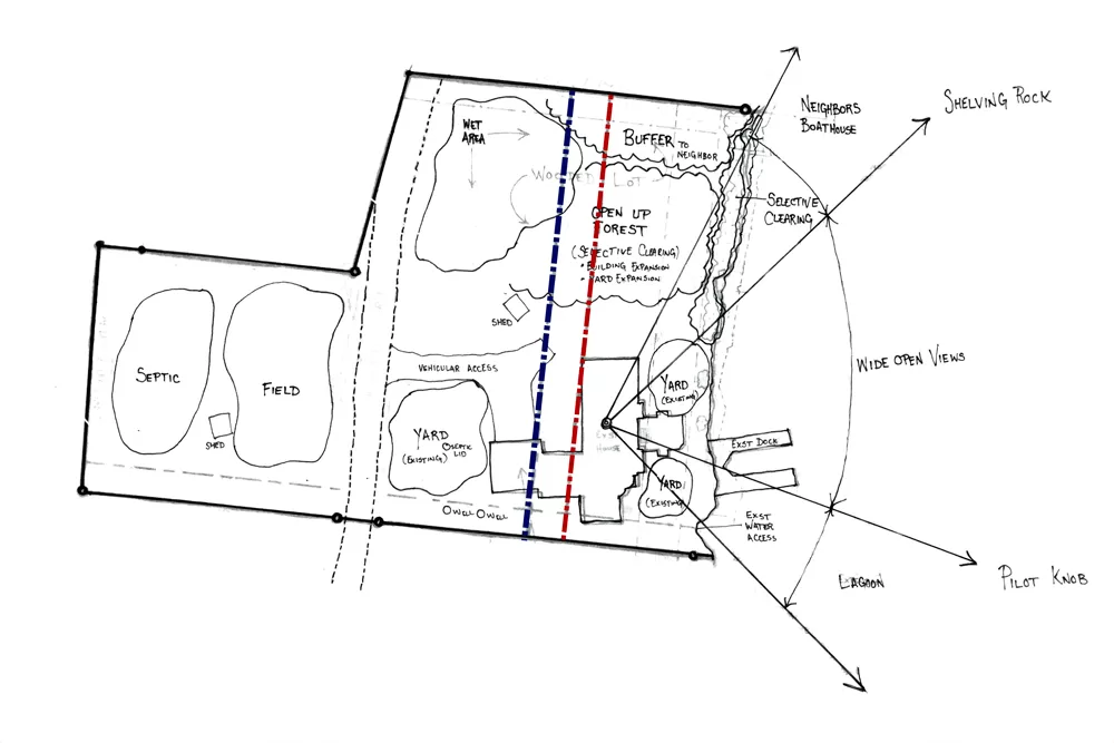 site-analysis-view-shed Site Plan Analysis of the view shed for a Residential plan.