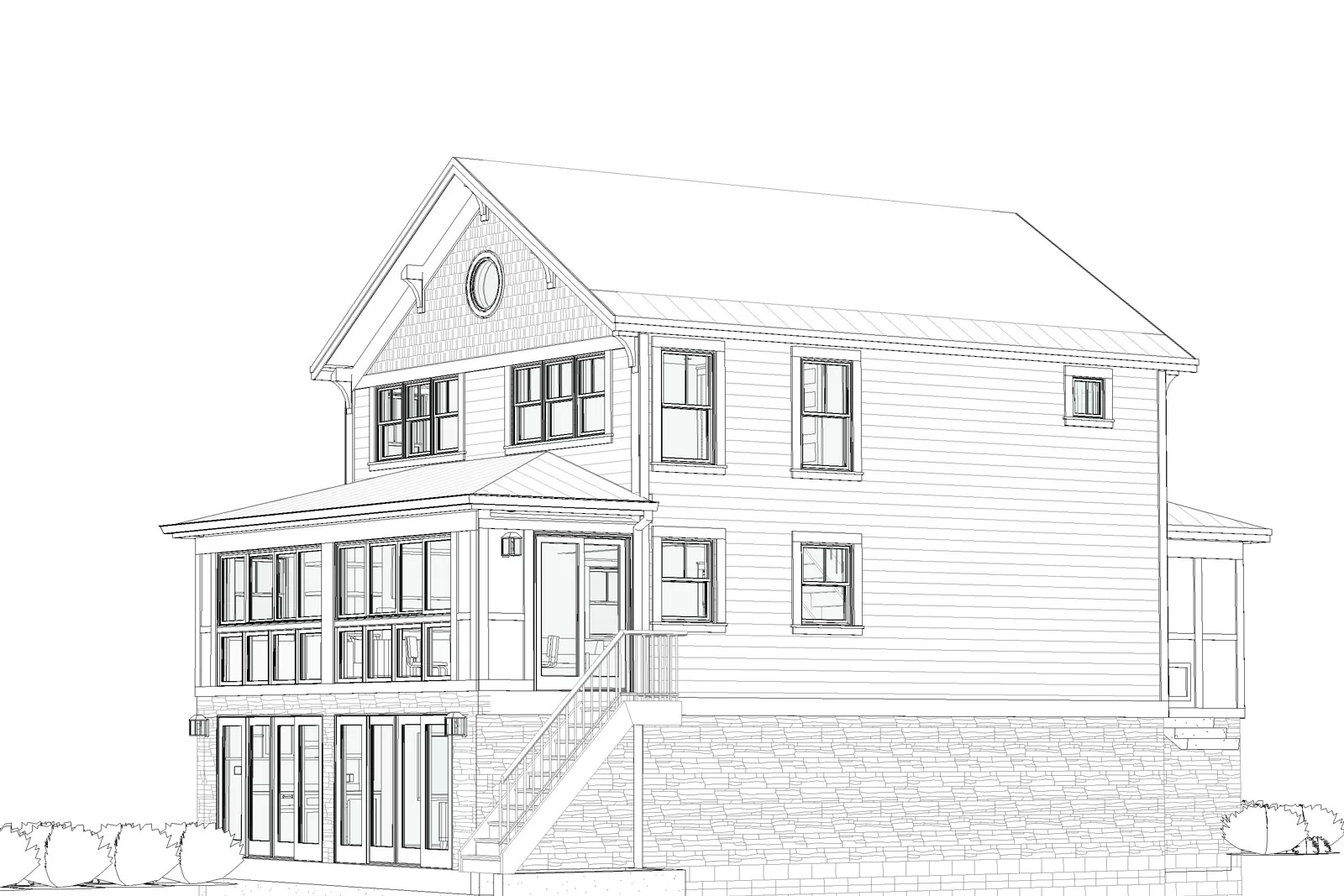 revit-3d-view 3D model created in Autodesk Revit by AJA Architecture and Planning.